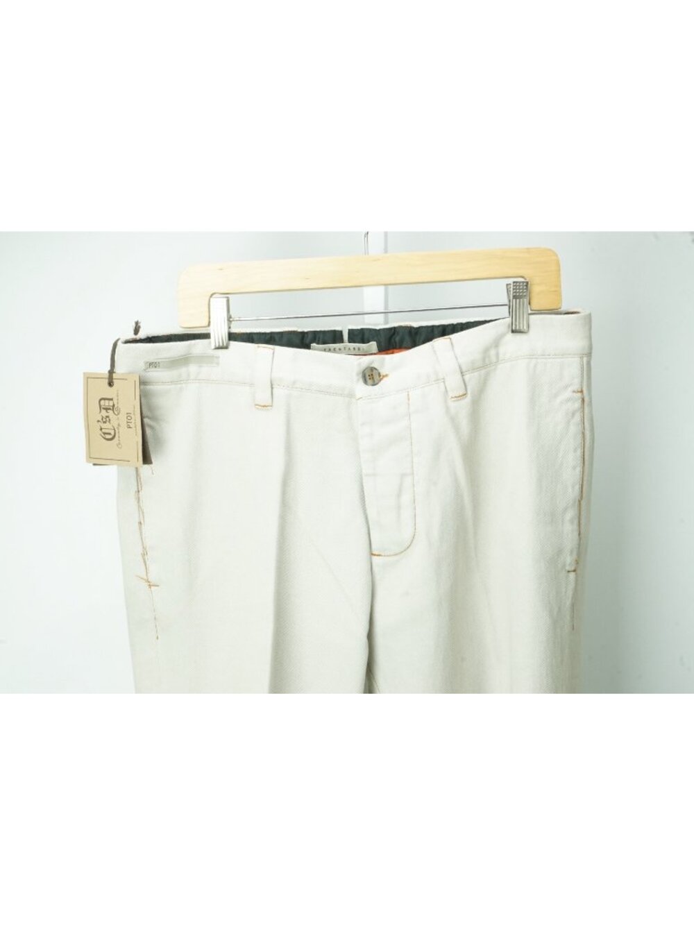 PT01 Trentasei Cotton Beige Twill Button Fly Pants Sz 50 EU BRAND NEW